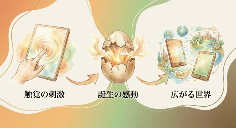 触覚の刺激、誕生の感動、広がる世界など、最新デジタル育成おもちゃの進化ポイント